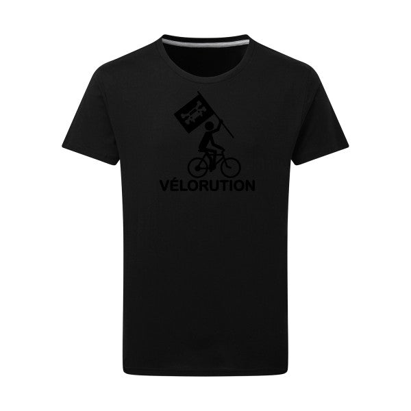 Vélorution - Flex noir Tshirt original Dark Black  4XL