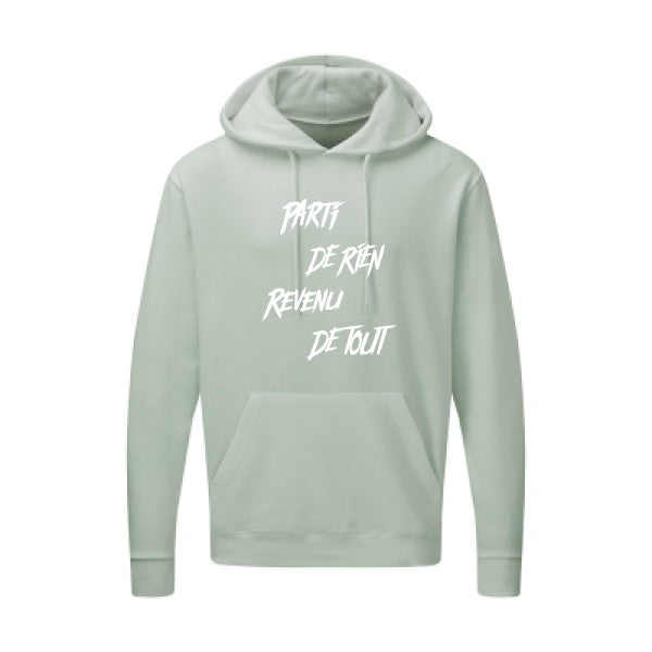 Parti de rien |Sweat  capuche humoristique Blanc 