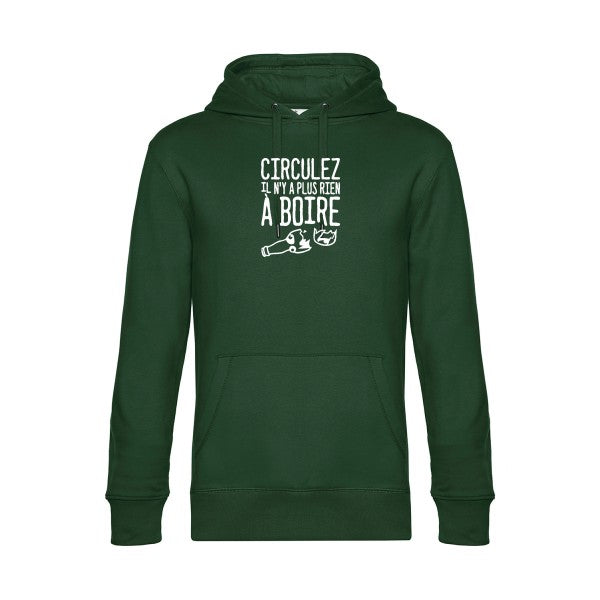 Circulez-il-n-y-a-plus-rien-a-boire sweat shirt original Bottle Green flex Blanc impression Face