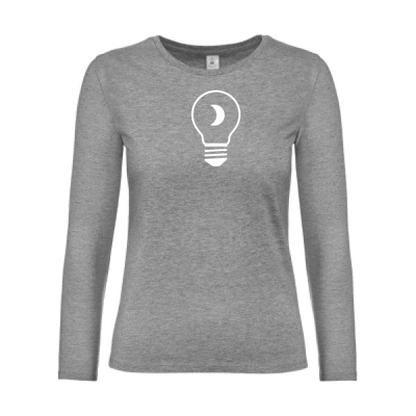 t-shirt lsl femme Noctambule Sport Grey flex blanc