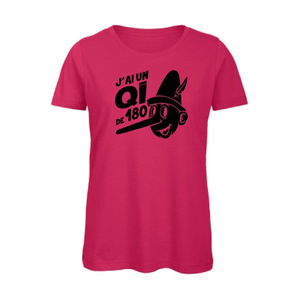 T shirt humour bio femme   femme bio|Quotient intellectuel Noir 