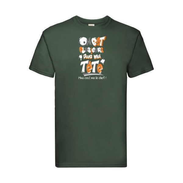 C'est moi le chef ! Fruit of the loom 205 g/m² T-shirt/ bottle green