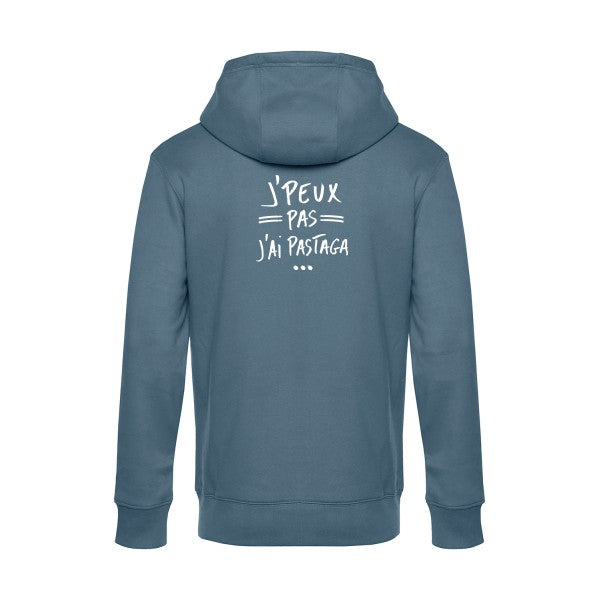 J-peux-pas-j-ai-pastaga sweat shirt original nordic blue flex Blanc impression Dos