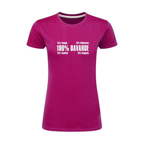 t-shirt Bavarde Blanc |T shirt original femme|SG