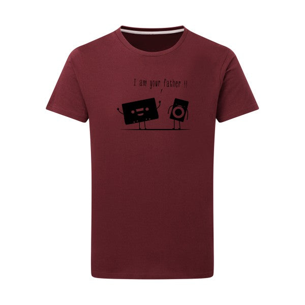 I m your father noir -Flex noir sur T-shirt SG  Burgundy  2XL