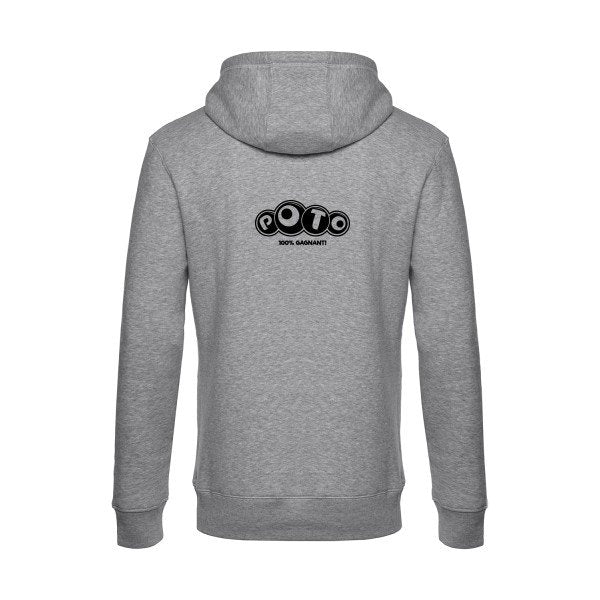 Poto sweat shirt original Heather Grey flex Noir impression Dos