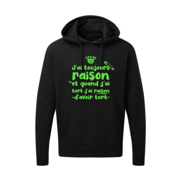 J'ai toujours raison Vert fluo SG - Hooded Sweatshirt Sweat capuche