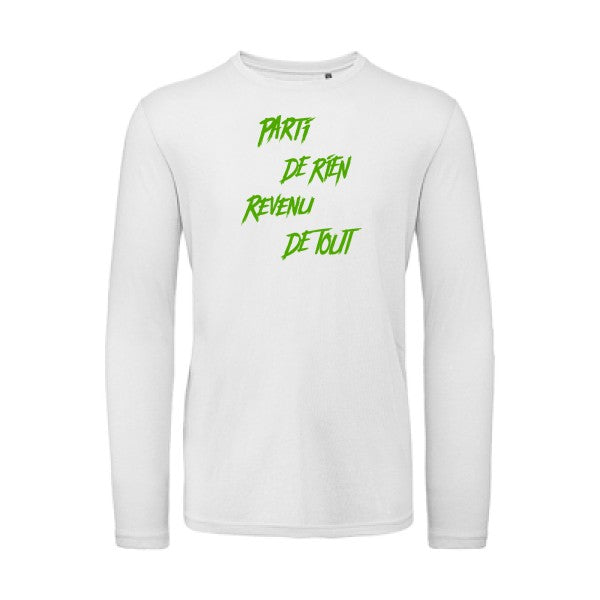 Parti de rien Vert pomme |T shirt bio homme rigolo manches longues