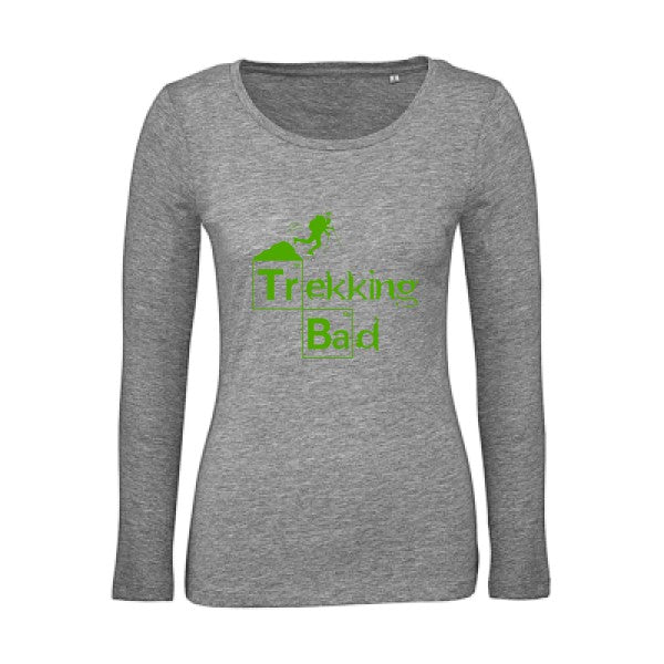 Trekking bad Vert pomme |   T shirt manches longues femme|100% bio