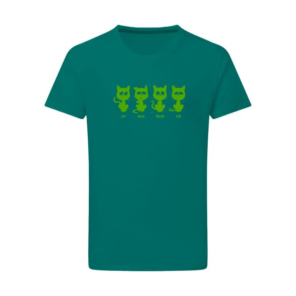 un deux trois cat - Flex Vert pomme Tshirt original Emerald Green  2XL