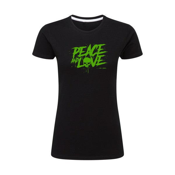 Peace or no peace  |Vert pomme |T shirt original femme|SG