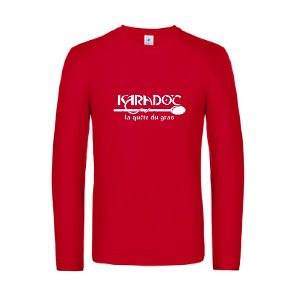 karadoc - t shirt- manches- longues- original- humour- Red impression Face