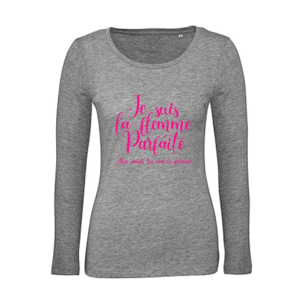 La flemme parfaite Rose Fluo |   T shirt manches longues femme|100% bio