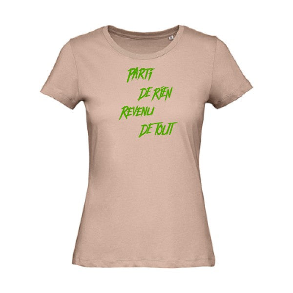 T shirt humour bio femme   femme bio|Parti de rien Vert pomme 