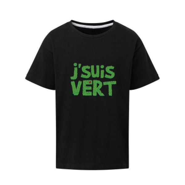 J'suis vert SG - Kids T-shirt enfant Dark Black Taille 152 (11-12/2XL)