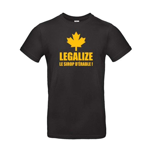 Legalize le sirop d'érableFlex jaune or- T-shirt E190|Black||5XL