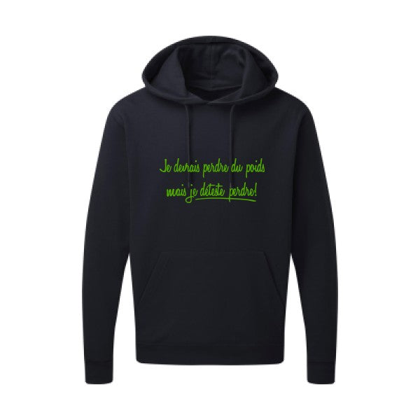 Né pour gagner Vert pomme |Sweat capuche imprimé homme