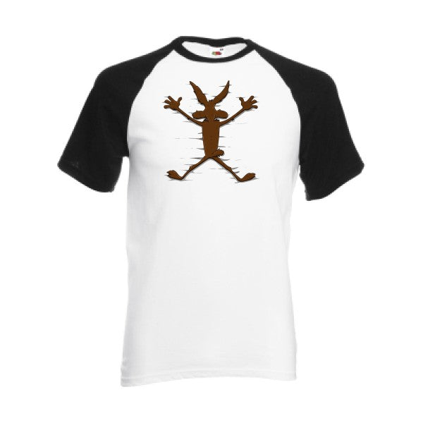 T-shirt fruit of the loom baseball  couleur White/Black