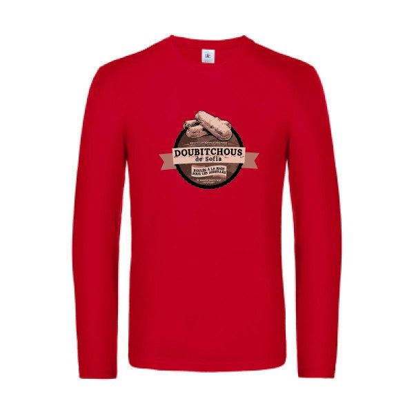doubitchous-t-shirt-manches-longues-original-humour -Red