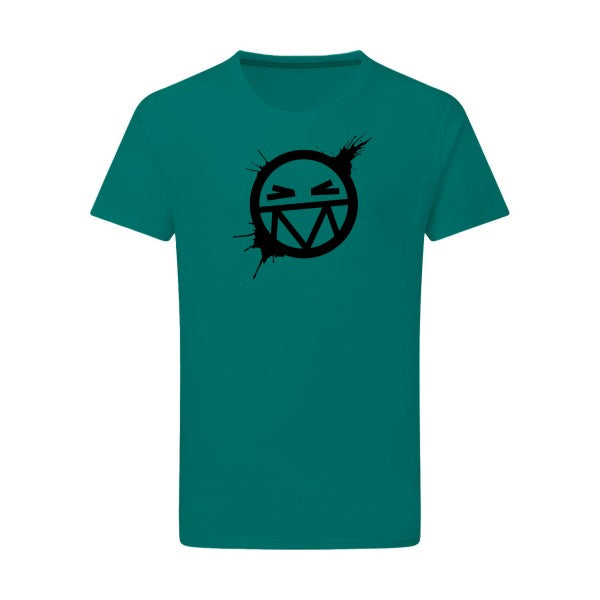 Smile noir -Flex noir sur T-shirt SG  Emerald Green  2XL