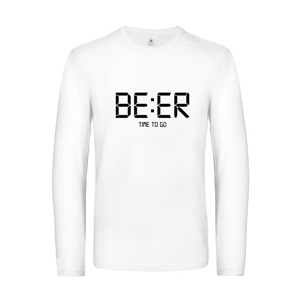 time to go - t shirt- manches- longues- original- humour- White impression Face