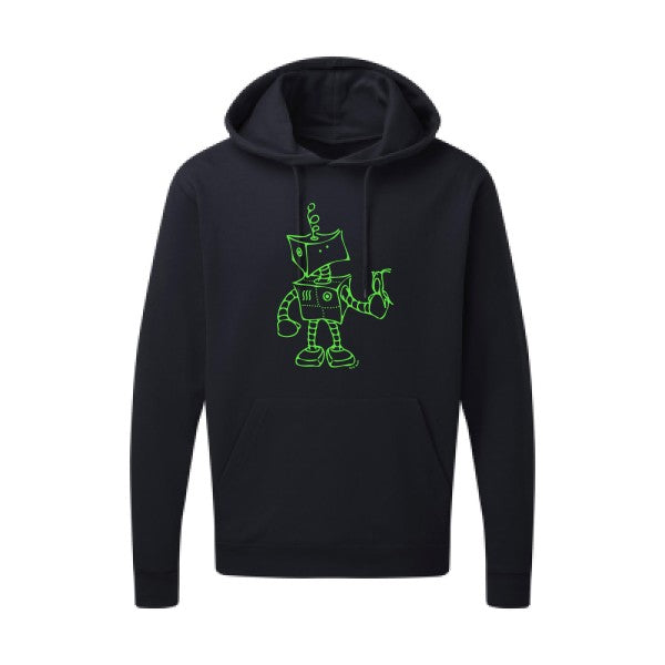 Robot & Bird Vert fluo SG - Hooded Sweatshirt Sweat capuche