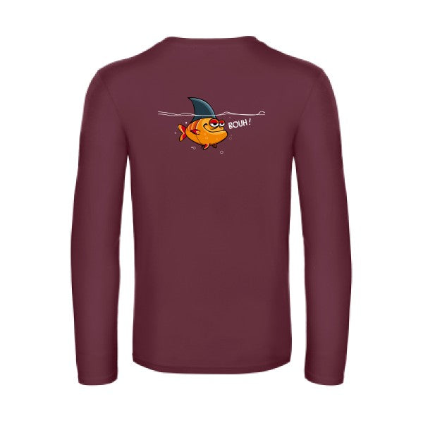 bouh!-t-shirt-manches-longues-original-humour -Burgundy