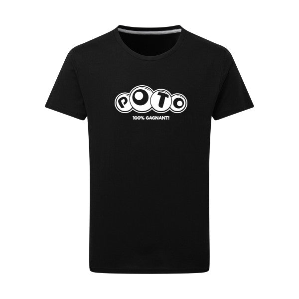 Poto Blanc -Flex Blanc sur T-shirt SG  Dark Black  4XL