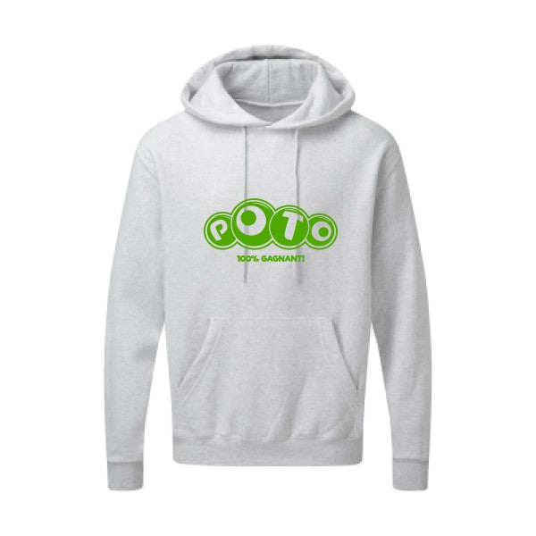 Poto Vert pomme |Sweat capuche imprimé homme