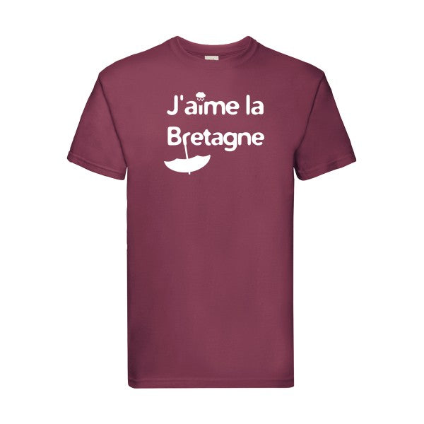 T-shirt|J'aime la Breta  G ne |Blanc |Fruit of the loom 205  G