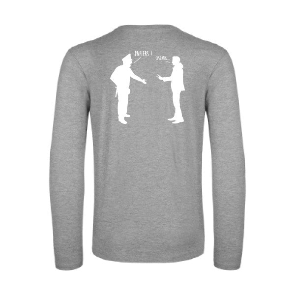 chifoumi - t shirt- manches- longues- original- humour- Sport Grey impression Dos