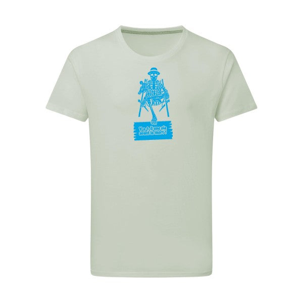 Y a-t-il une vie avant la mort ? - Flex bleu clair Tshirt original Pastel Macchiato  2XL