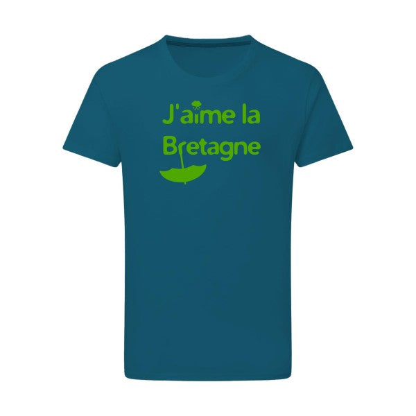 J'aime la Bretagne - Flex Vert pomme Tshirt original Petrol  2XL