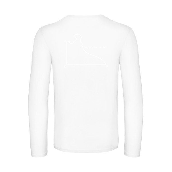 hippopotenuse - t shirt- manches- longues- original- humour- White impression Dos