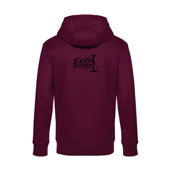 The-black-panther sweat shirt original Burgundy flex Noir impression Dos