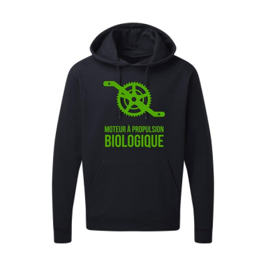 Cyclisme & écologie Vert pomme |Sweat capuche imprimé homme