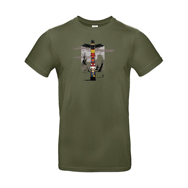 T-shirt humour original Totem T Shirt couleur Urban Khaki