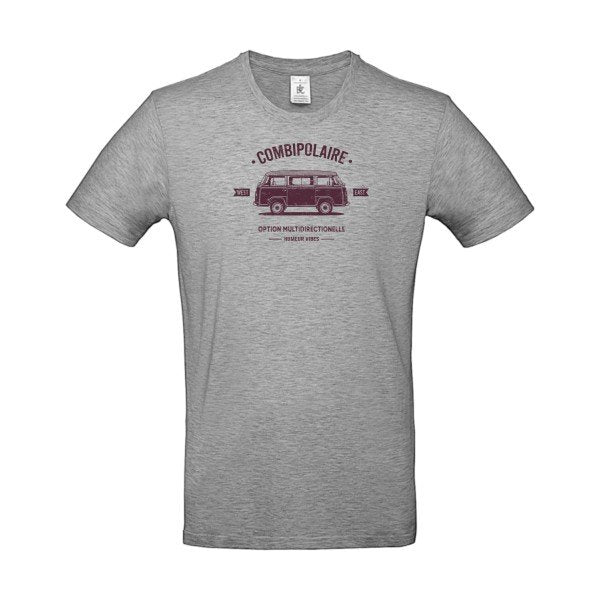 T-shirt humour original Combipolaire T Shirt couleur Sport Grey