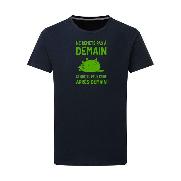 Ne remets pas à demain - Flex Vert pomme Tshirt original Navy  5XL