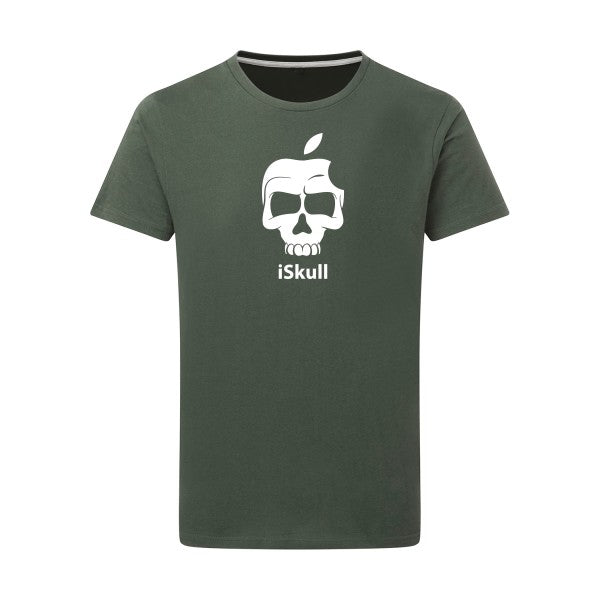 iSkull Blanc -Flex Blanc sur T-shirt SG  Thyme  2XL