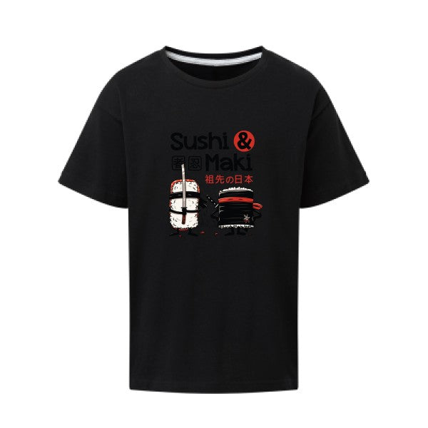 Sushi et Maki SG - Kids T-shirt enfant Dark Black Taille 152 (11-12/2XL)