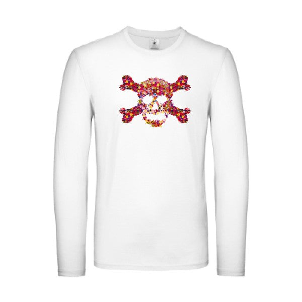 Floral skull B&C - E150 LSL T-shirt manches longues léger