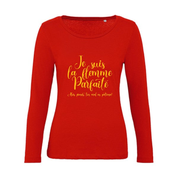 La flemme parfaite jaune Or |   T shirt manches longues femme|100% bio