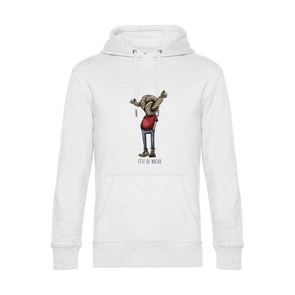 Tete-de-noeud- Sweat à capuche original White - RueDuTeeshirt