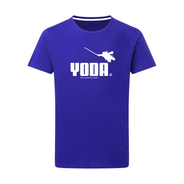 Yoda Blanc -Flex Blanc sur T-shirt SG  Royal Blue  5XL