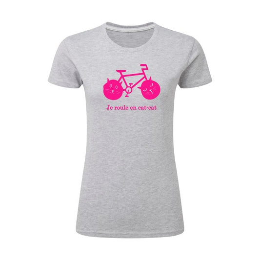 cat-cat bike | Rose Fluo |T shirt original femme|SG