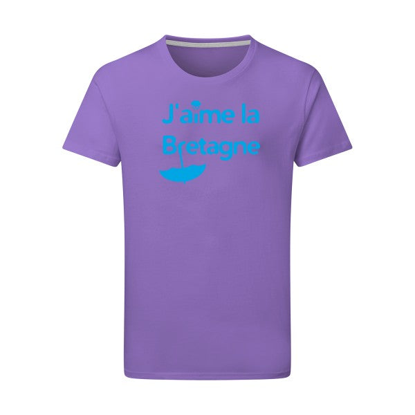 J'aime la Bretagne - Flex bleu clair Tshirt original Aster Purple  2XL