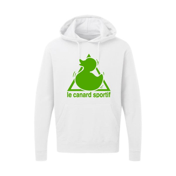 Canard Sportif Vert pomme |Sweat capuche imprimé homme