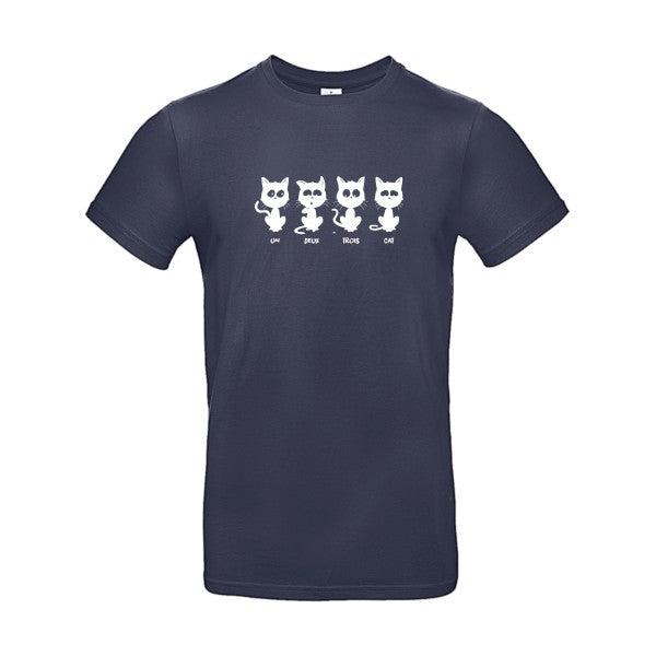 un deux trois cat Blanc B&C - E190 T-shirt