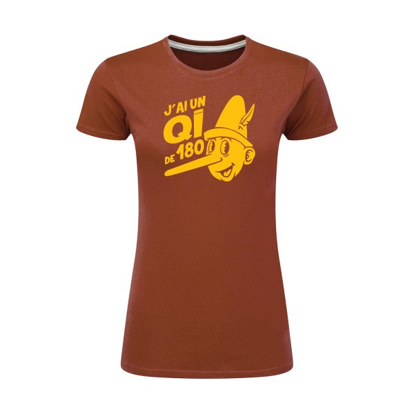 Quotient intellectuel jaune Or |T shirt original femme|SG